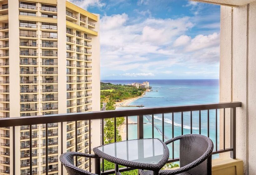 اتاق استاندارد با تخت دوبل و چشم‌انداز دریا, Hyatt Regency Waikiki Beach Resort & Spa
