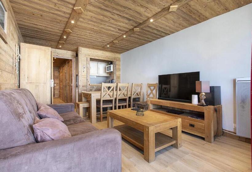 آپارتمان 1 خوابه با چشم‌انداز, Résidence Le Sérac  Val Thorens