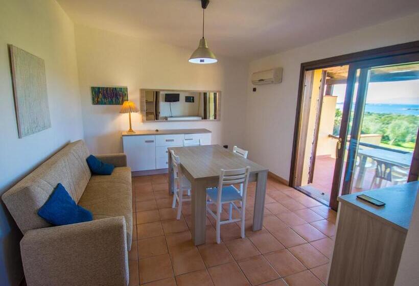 آپارتمان 1 خوابه با چشم‌انداز دریا, Residence Cala Petralana