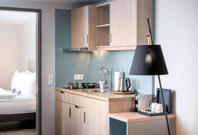 Апартаменты Deluxe 1 Спальня, Elaya Hotel Oberhausen Ehemals Ana Living Oberhausen By Arthotel Ana