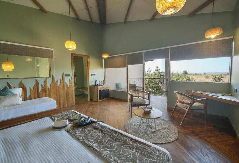 带阳台的豪华间, Tadoba Jungle Camp