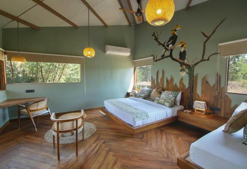 带阳台的豪华间, Tadoba Jungle Camp