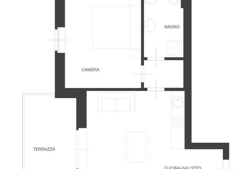 Апартаменты 1 Спальня с Террасой, Residence Aurora
