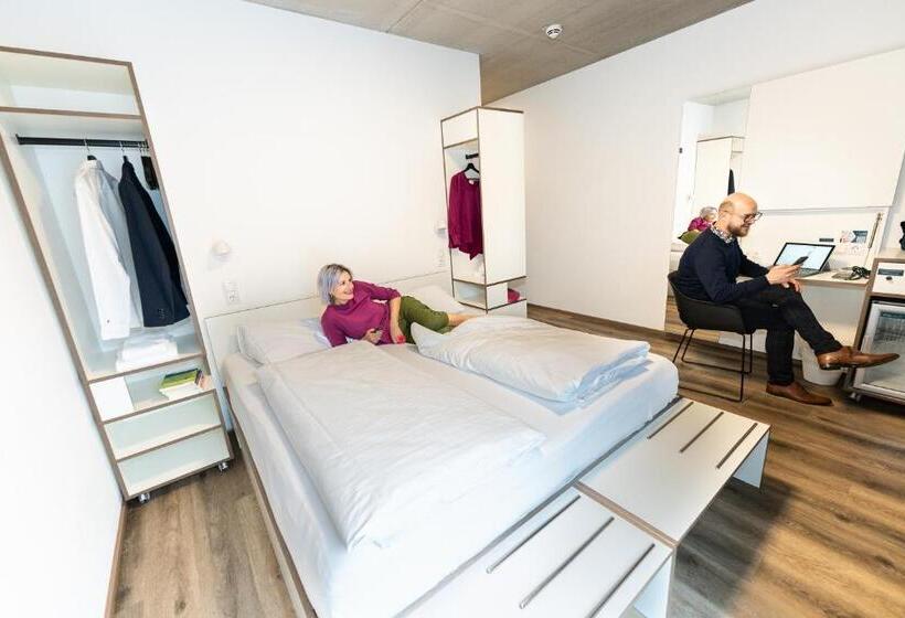 Хижина, Motel Schlafraum Schlüßlberg Contactless Check In