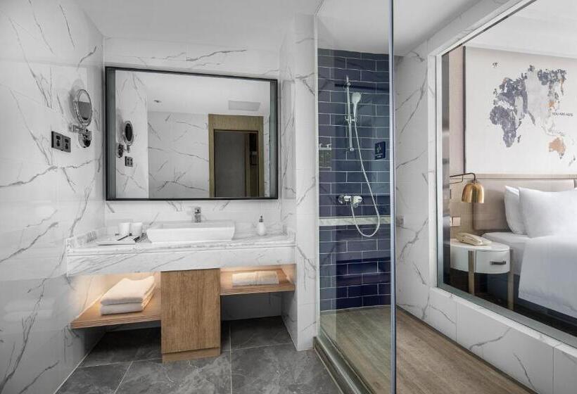חדר דחוקס עם מיטת קינג, Ramada By Wyndham Changsha Tianxin