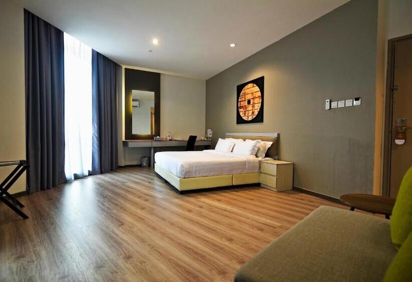 اتاق دلوکس با تخت کینگ و چشم‌انداز شهر, Abell Hotel Kuching