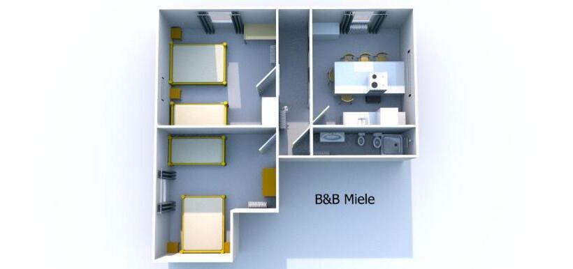 Апартаменты 2 Спальни, B&b Miele