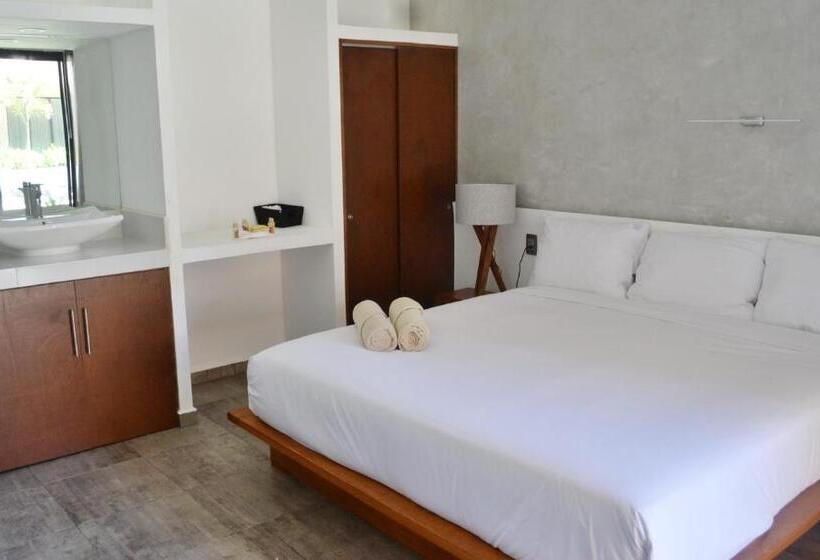 디럭스 룸 측면 바다 전망, Kinta Kan Beach Hotel Boutique Playa Del Carmen