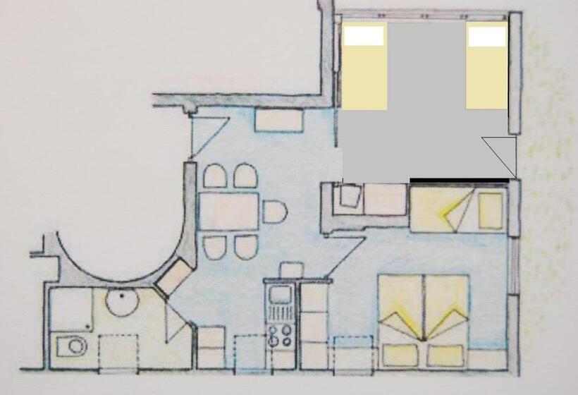 带2个卧室的公寓, Pension Kirchplatz