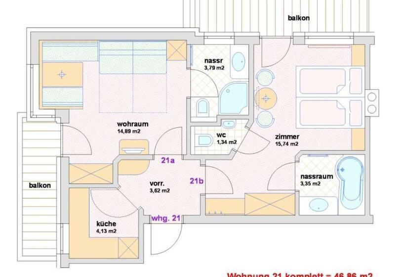 Апартаменты Superior 1 Спальня, Appartement Hotel Garni Matthäuserhof