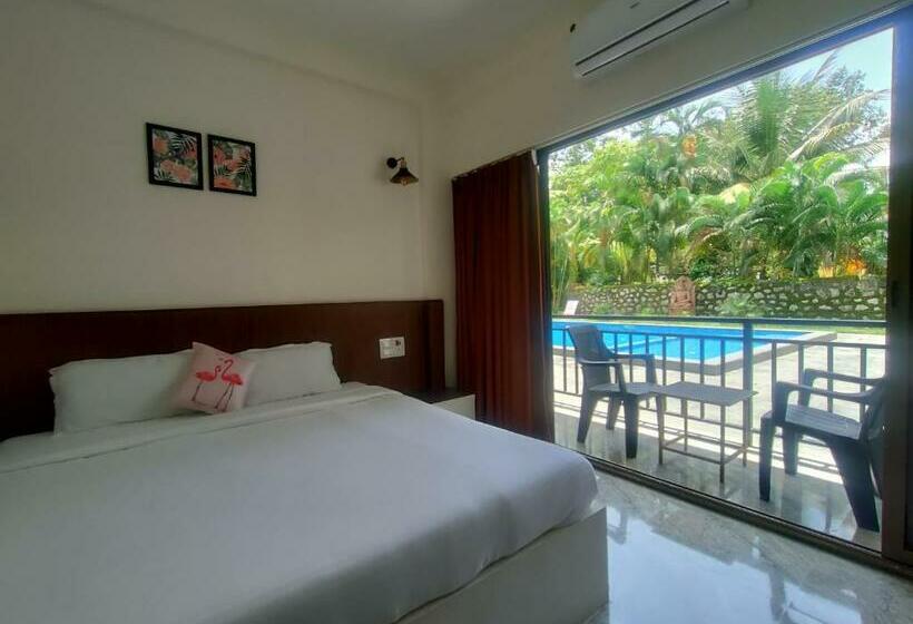 带大床的标准间, Opulence Beach Resort Kihim Alibaug
