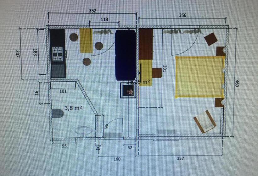آپارتمان 1 خوابه, Appartement Aragia