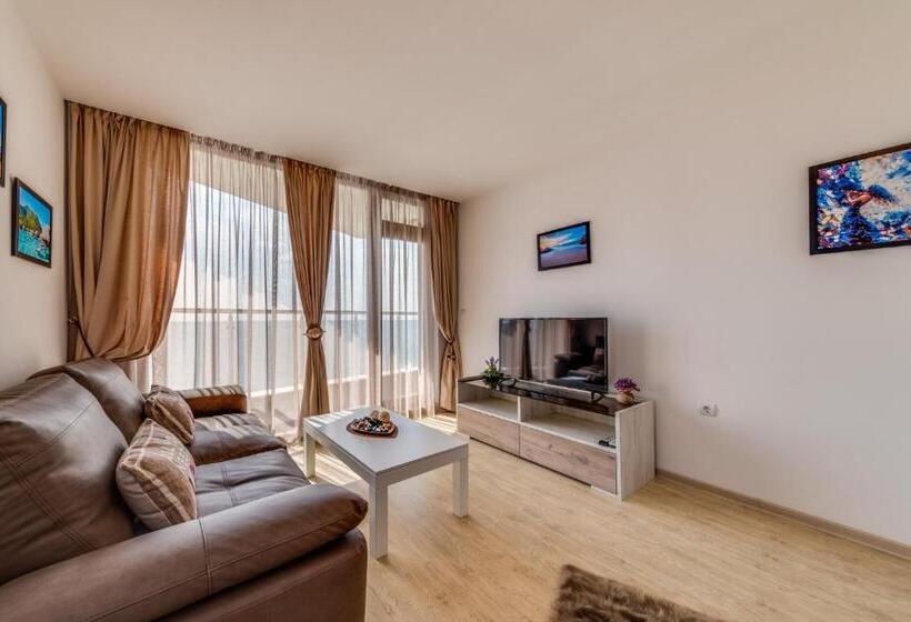 Апартаменты 1 Спальня Вид на Море с Балконом, Apartcomplex Golden Bay