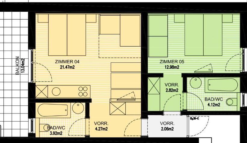 Апартаменты 1 Спальня с Видом, Pension Gulla   Ferienhaus Appartements B&b