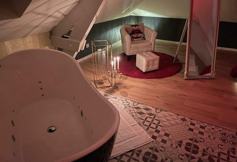 Люкс Deluxe Кровать Кинг, Redroom Loveroom Chambre Spa Privative Insolite Thème 50 Nuances De Grey
