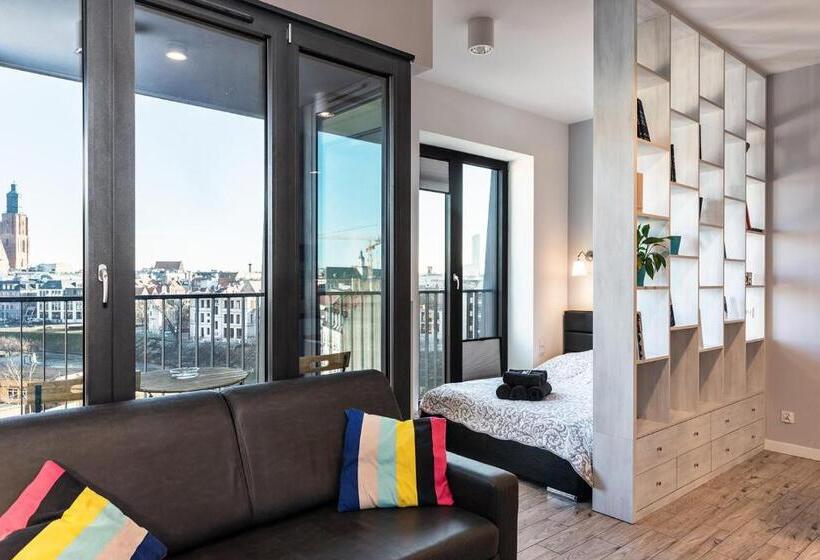 آپارتمان 1 خوابه با بالکن, Prince Witold Apartments Near The Market Square 43 Księcia Witolda Street