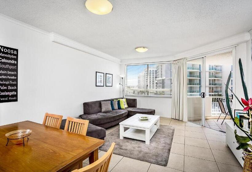 침실 2개 바다 전망 아파트, Kirra Beach Apartments