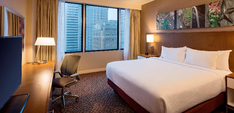 חדר סטנדרט עם מיטת קינג, Hilton Garden Inn Downtown Dallas
