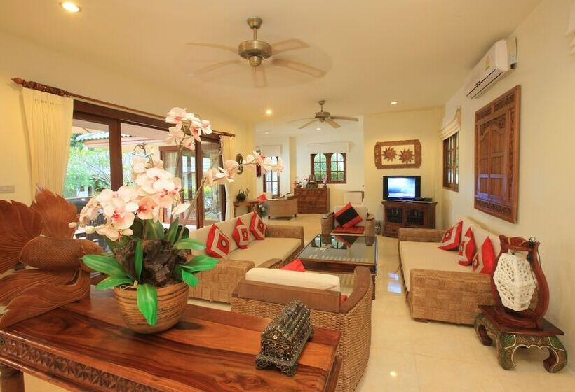 침실 4개 빌라, Idyllic Samui Beach Villa Resort
