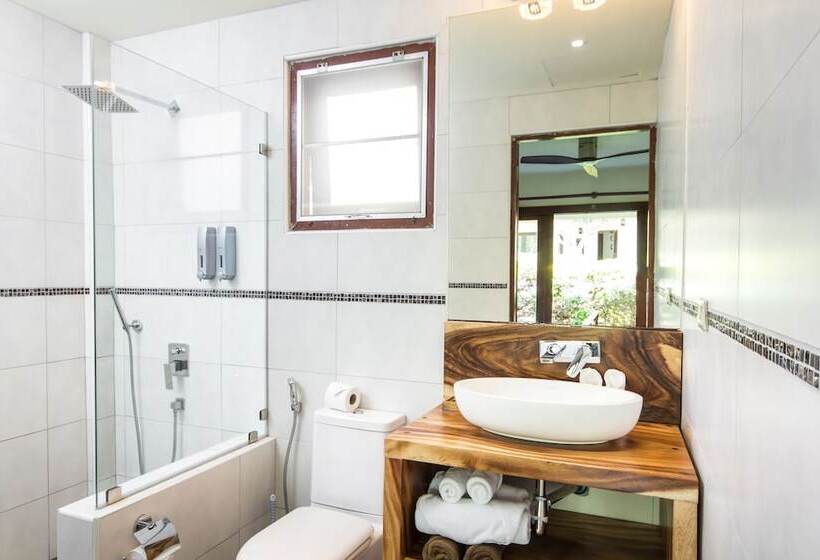 침실 1개 디럭스 빌라, Idyllic Samui Beach Villa Resort