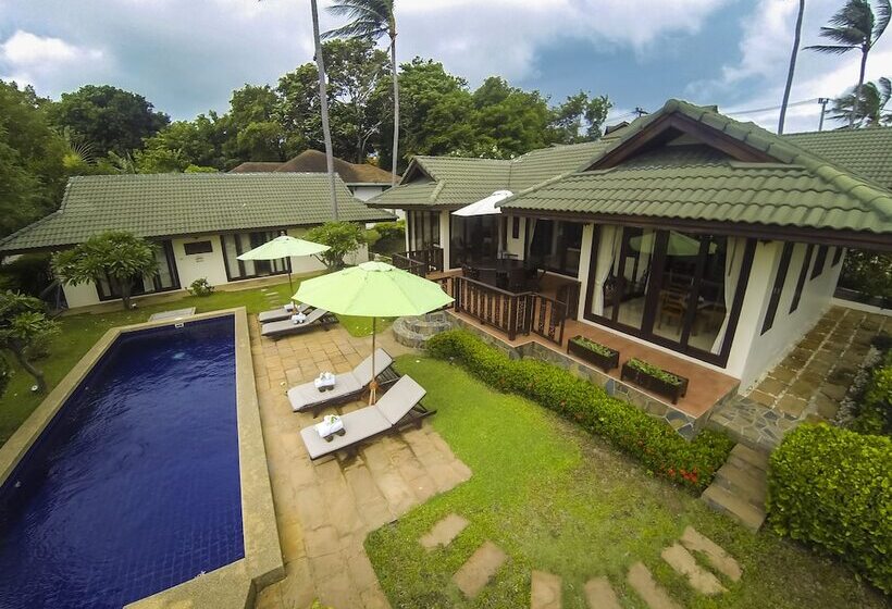 침실 4개 빌라, Idyllic Samui Beach Villa Resort