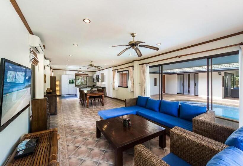 침실 4개 빌라, Idyllic Samui Beach Villa Resort