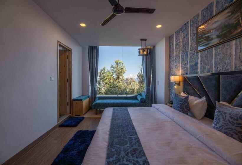 디럭스 룸 킹사이즈 침대, Binsar Eco Resort, Binsar   Uttarakhand