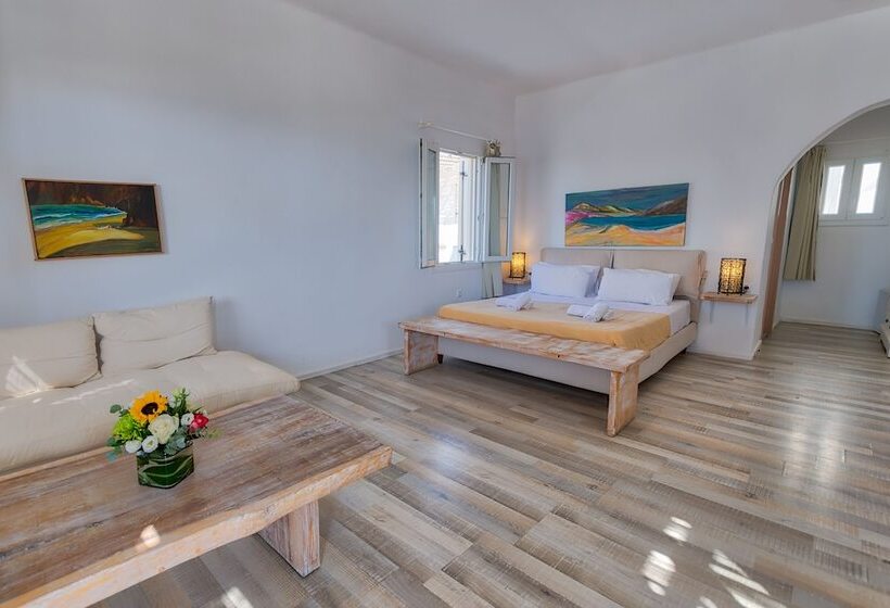 חדר דלוקס עם מרפסת נוף לים, Withinn Mykonos Suites