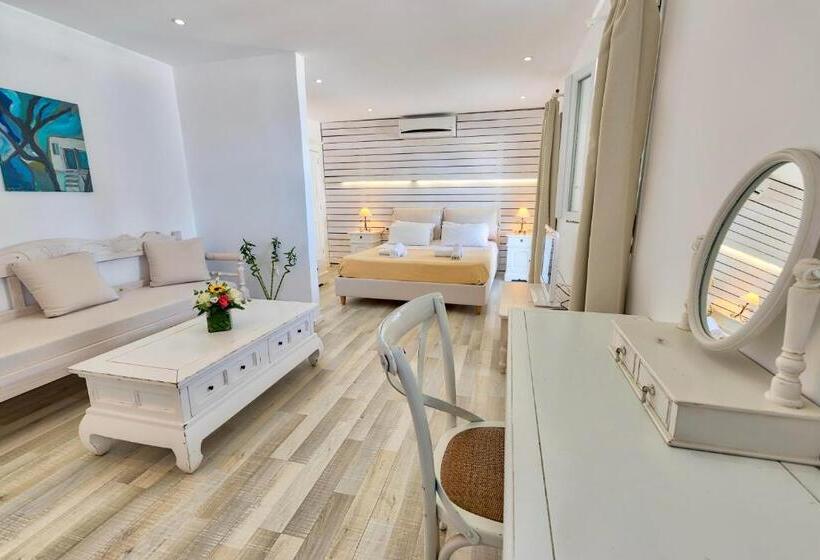 חדר דלוקס עם מרפסת נוף לים, Withinn Mykonos Suites