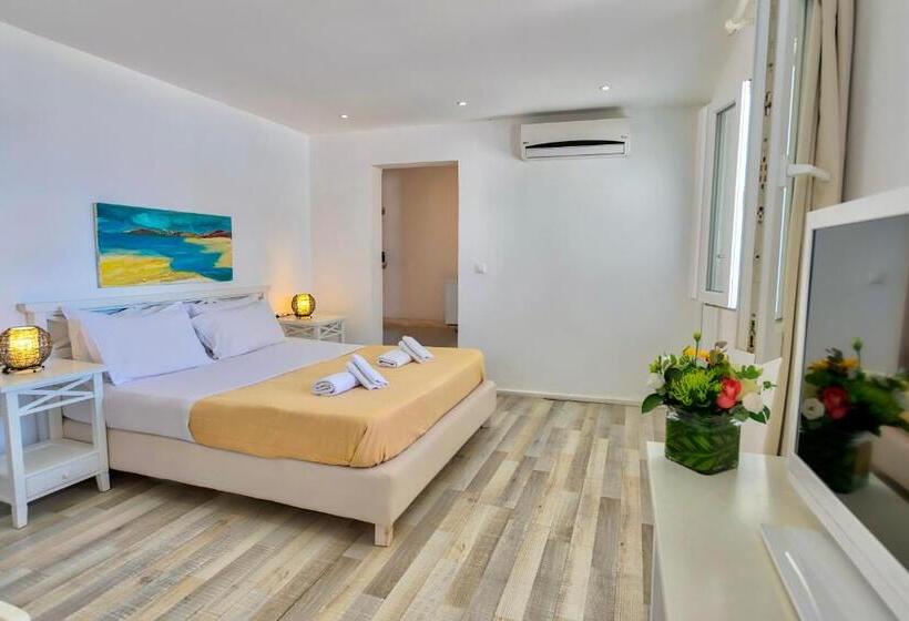 חדר דלוקס עם מרפסת נוף לים, Withinn Mykonos Suites