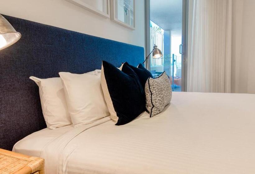 침실 1개 아파트 측면 바다 전망, On The Beach Noosa Resort