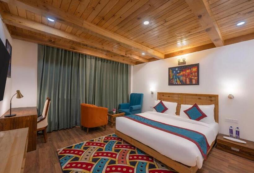 디럭스 룸 킹사이즈 침대, Bradhi   Echor Riverside Resort Jibhi