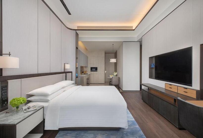 带城市景观的标准工作室, Marriott Executive Apartments Hangzhou