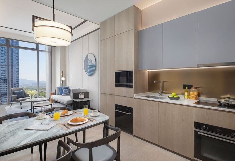 带城市景观带一个卧室的公寓, Marriott Executive Apartments Hangzhou