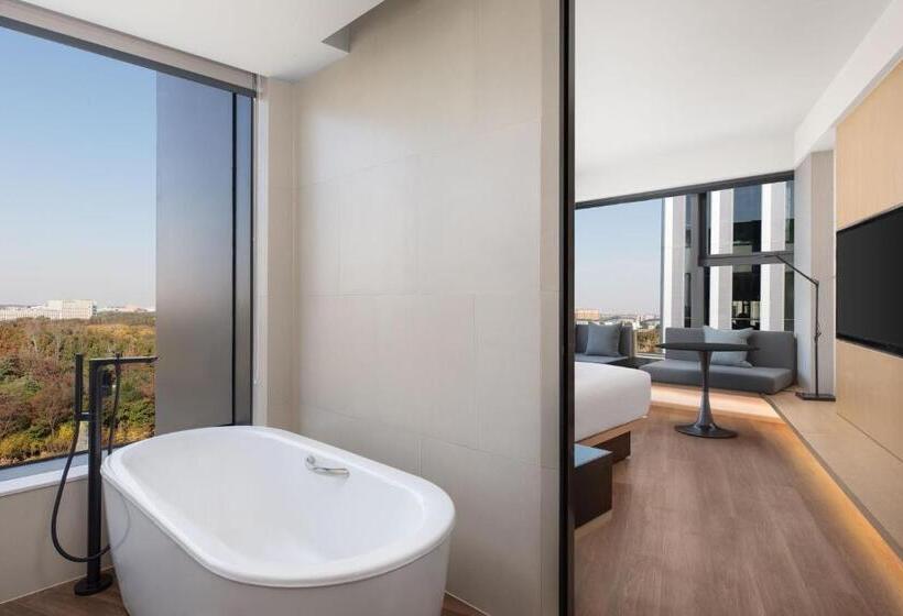 اتاق دلوکس با تخت کینگ و چشم‌انداز شهر, Fairfield By Marriott Shanghai Lingang Special Area
