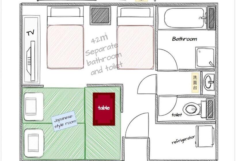 スタンダード４人部屋, Okinawa Hotel Precia