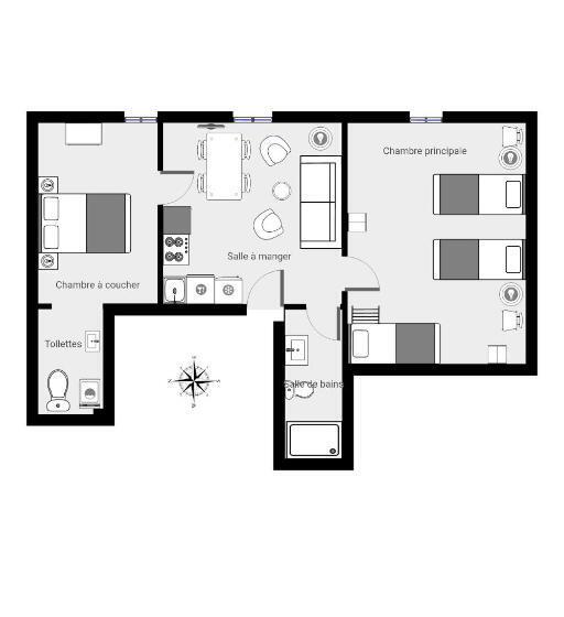 Апартаменты 1 Спальня, Les Suites De L Alvertonne