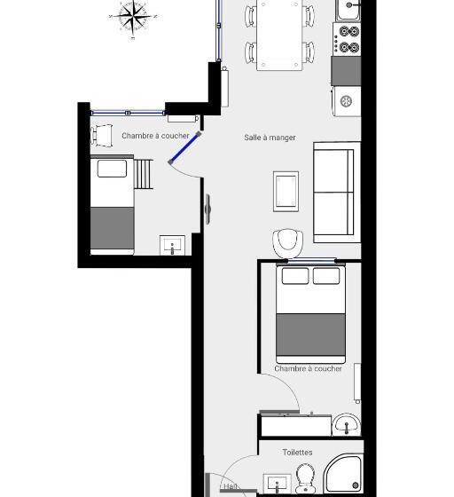 Апартаменты 1 Спальня Нижний Этаж, Les Suites De L Alvertonne