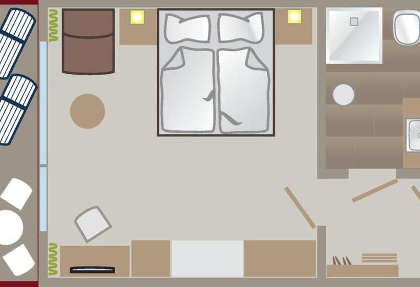 اتاق سوپریور با بالکن, Restaurant Grimmingblick