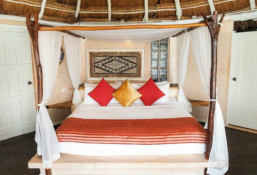 オーシャンビューデラックスルーム, Villa Las Estrellas Tulum  Located At The Party Zone