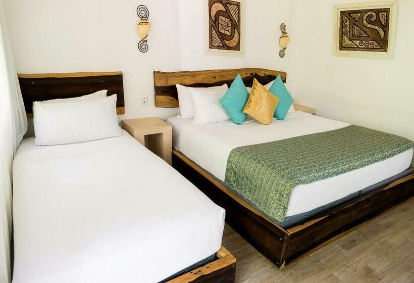 庭の見えるジュニアスイート, Villa Las Estrellas Tulum  Located At The Party Zone