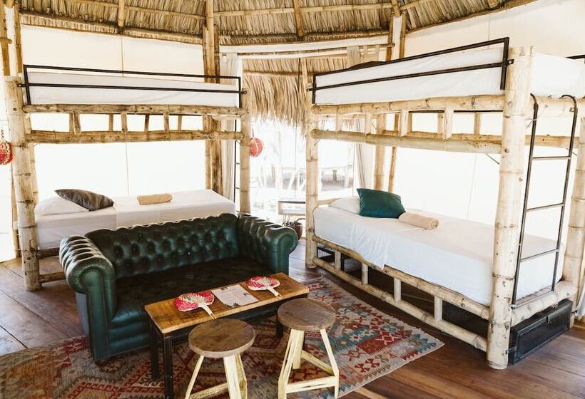 共用房间的床, Dreamsea Surf Resort Nicaragua