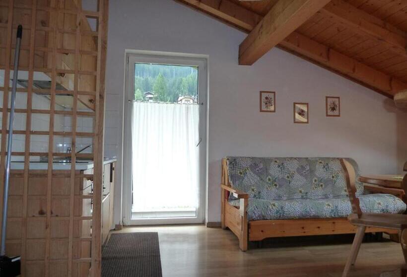 带2个卧室的公寓, Residence Casa Canazei
