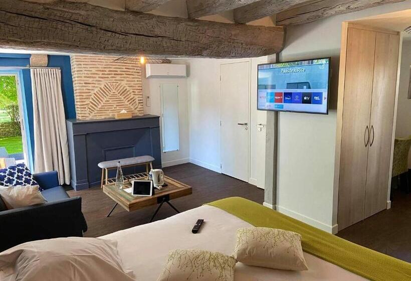 Полулюкс Одноместный с Террасой, Auberge De La Caillère