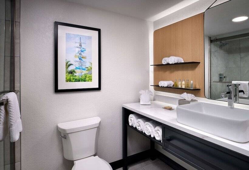 חדר סטנדרט מיטה זוגית, Hilton Garden Inn Cocoa Beach Oceanfront
