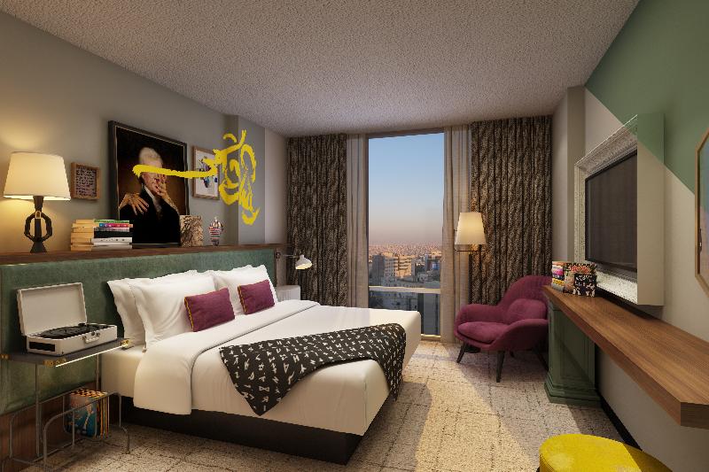 디럭스 룸 킹사이즈 침대, Generator Hotel Washington Dc