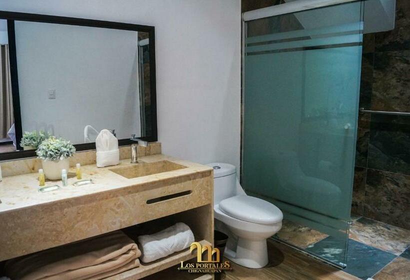 身障者適用キングサイズベッドルーム, Los Portales Chignahuapan