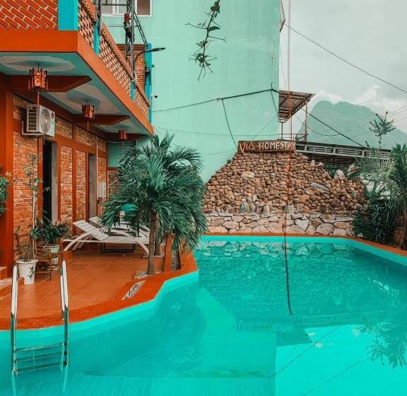 اتاق استاندارد با چشم‌انداز کوهستان, Vu S Homestay