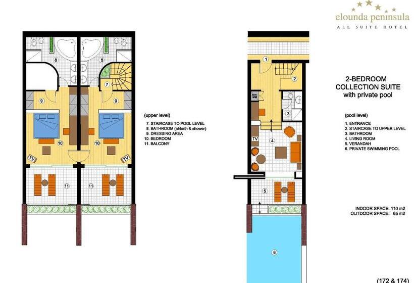 침실 2개 스위트, Elounda Peninsula Luxury Resort, Six Senses Spa