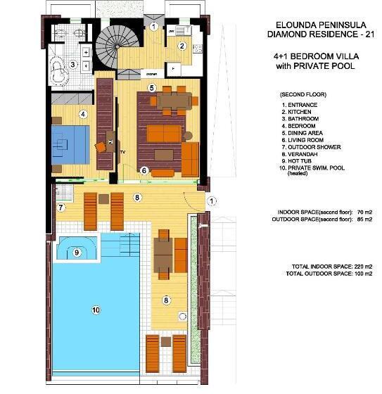 5침실 아파트, Elounda Peninsula Luxury Resort, Six Senses Spa